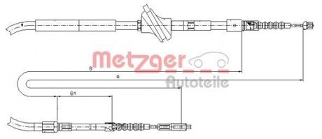 Трос ручного тормоза METZGER 107583 (фото 1)