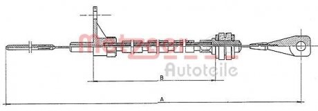 Тросик газа METZGER 11065