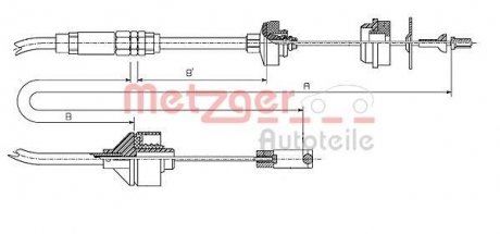 Трос зчеплення METZGER 112195