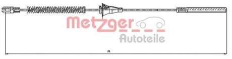 Трос ручного гальма METZGER 115754 (фото 1)