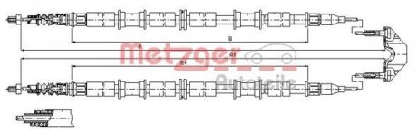 Трос ручного тормоза METZGER 11.5863