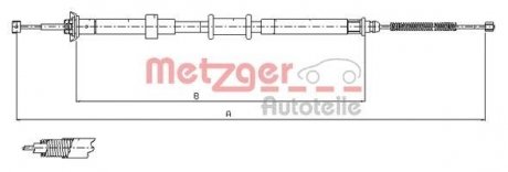 Трос ручного гальма METZGER 120702 (фото 1)