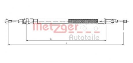 Трос ручного тормоза METZGER 120744 (фото 1)