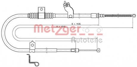 Трос ручного тормоза METZGER 172290 (фото 1)