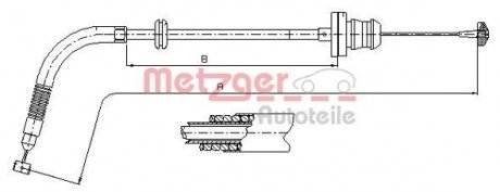 Тросик газу METZGER 41325