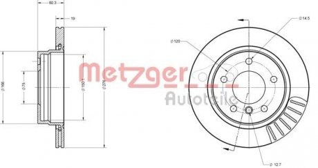 ТОРМОЗНОЙ ДИСК METZGER 6110065