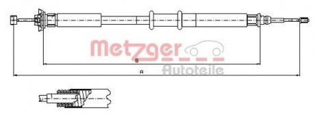 Трос ручного гальма METZGER 63120 (фото 1)