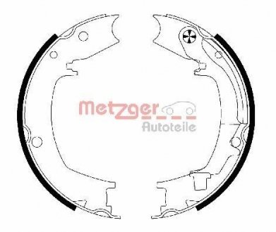 Тормозные колодки ручного тормоза METZGER MG204 (фото 1)