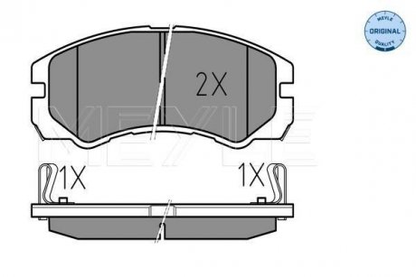 Комплект тормозных колодок, дисковый тормоз MEYLE 0252184516W (фото 1)