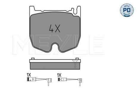 Колодки гальмівні DB P. W220/R230 01-12 MEYLE 0252354117PD (фото 1)