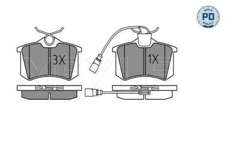 Колодки гальмівні VW T. SHARAN 95-10 MEYLE 0252355417PD