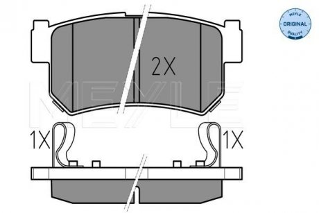 Комплект тормозных колодок, дисковый тормоз MEYLE 025 236 7315/W (фото 1)