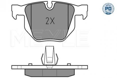 Колодки гальмівні BMW T. E60/61 520-525 03- MEYLE 0252373217PD (фото 1)