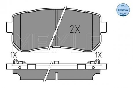 Тормозные колодки KIA T. PICANTO 1,0-1,2 11- MEYLE 0252567716