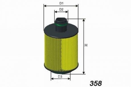 Фильтр масла Fiat Doblo 1,3D 10-/Bravo 1.6D Multijet 08-/Citroen Nemo 10- MISFAT L061 (фото 1)