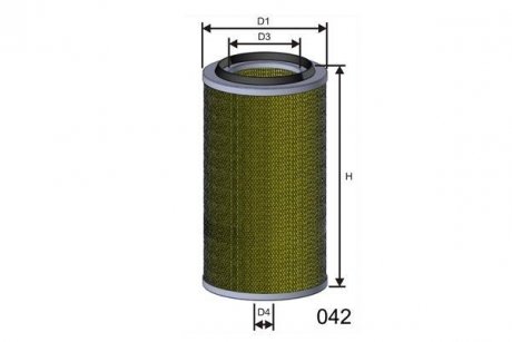 Фильтр воздушный MISFAT R143