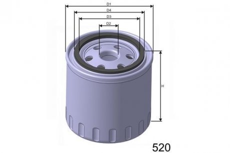 Фильтр масляный VW Polo 1.9D 10/94- MISFAT Z425