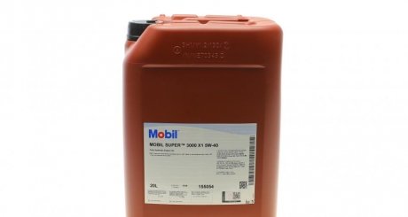 Моторное масло Super 3000 X1 5W-40 синтетическое 20 л MOBIL 150011