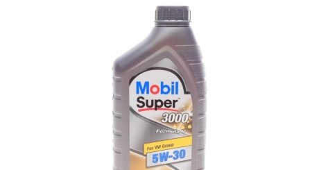 Моторное масло Super 3000 Formula V 5W-30 синтетическое 1 л MOBIL 153454 (фото 1)