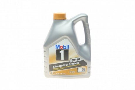 Моторна олія 1 0W-40 синтетична 4 л MOBIL 153692 (фото 1)