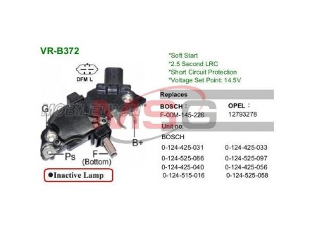 Регулятор генератора IB226 MOBILETRON VRB372 (фото 1)