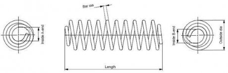 BMW Пружина передняя L=327mm 3 E46 98- MONROE SP2274