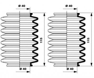 Пильовик (набір), кермове управління MOOG K150010