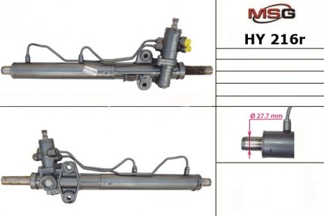 Рулевая рейка с ГУР восстановленная HYUNDAI SANTA FE I (SM) 00-06 MSG HY216R (фото 1)