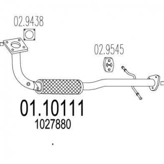 Труба вихлопного газу MTS 0110111