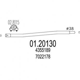 Труба выхлопного газа MTS 0120130