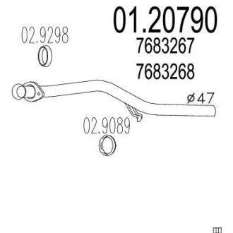 Труба вихлопного газу MTS 0120790