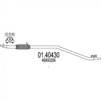 Труба вихлопного газу MTS 0140430