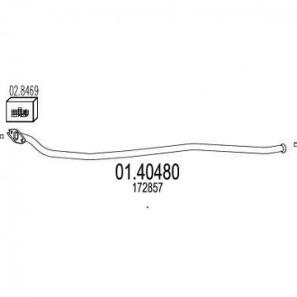 Труба вихлопного газу MTS 0140480