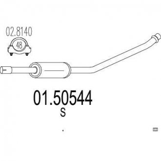 Глушник системи випуску (середній) MTS 0150544