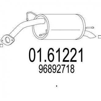 Труба выхлопная koсc. AVEO 1.4.. MTS 0161221