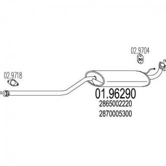 Глушник вихлопних газів (кінцевий) MTS 0196290