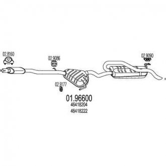 Глушитель выхлопных газов (конечный) MTS 0196600