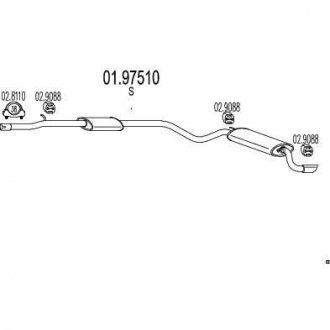 Глушитель выхлопных газов (конечный) MTS 0197510