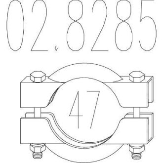 Фото 1 - з’єднювальні елементи системи випуску MTS 028285 З’єднювальні елементи системи випуску MTS 028285 (фото 1)