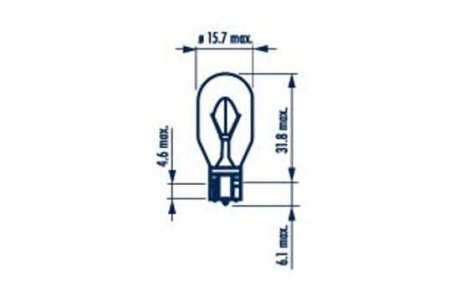 Лампа W16W 12V 21W W2,1x9,5d NARVA 17631