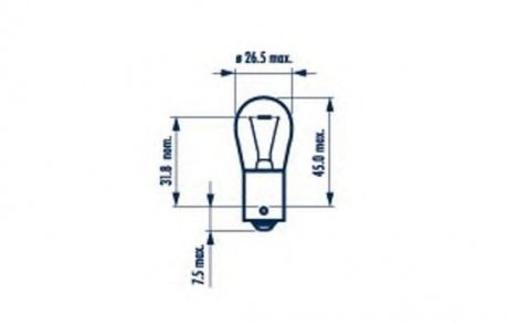 Лампа накалювання PY21W12V21WBAU15SAMBER (вир-во) NARVA 17638B2 (фото 1)