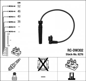 Комплект проводів запалення NGK 8276