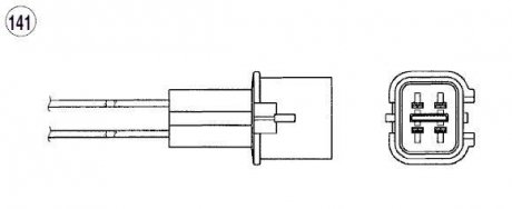 Лямбда-зонд (кількість дротів 4, 335мм) MITSUBISHI OUTLANDER I 2.4 03.01-09.07 NGK 97059