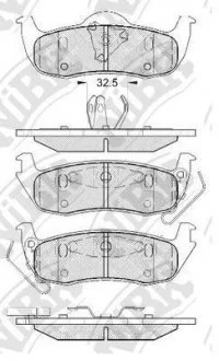 Колодки гальмівні задні Infiniti QX56, Armada, Titan, Grand Cherokee NiBK PN0429