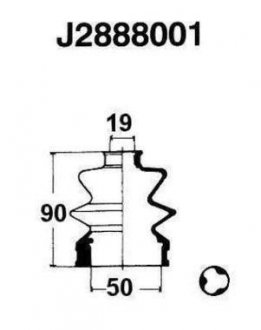 Пыльник привода колеса NIPPARTS J2888001