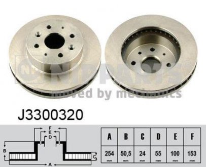 Тормозной диск NIPPARTS J3300320 (фото 1)