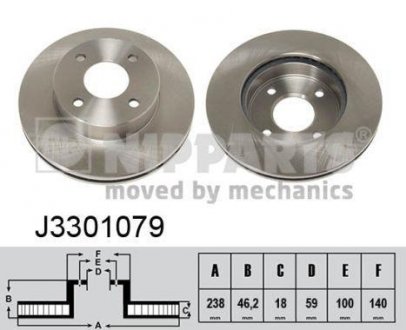 Тормозной диск NIPPARTS J3301079