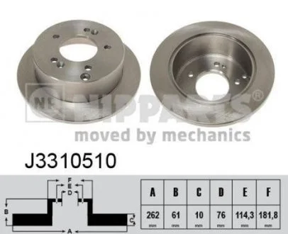 Тормозной диск NIPPARTS J3310510