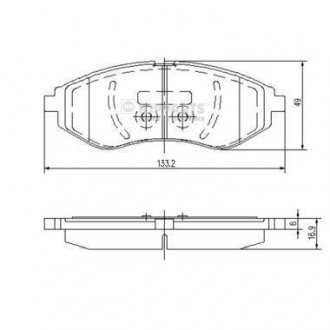 Колодки тормозные NIPPARTS J3600911