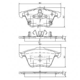 Колодки тормозные NIPPARTS J3603067